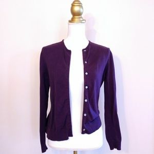 Lands' End Purple Cardigan